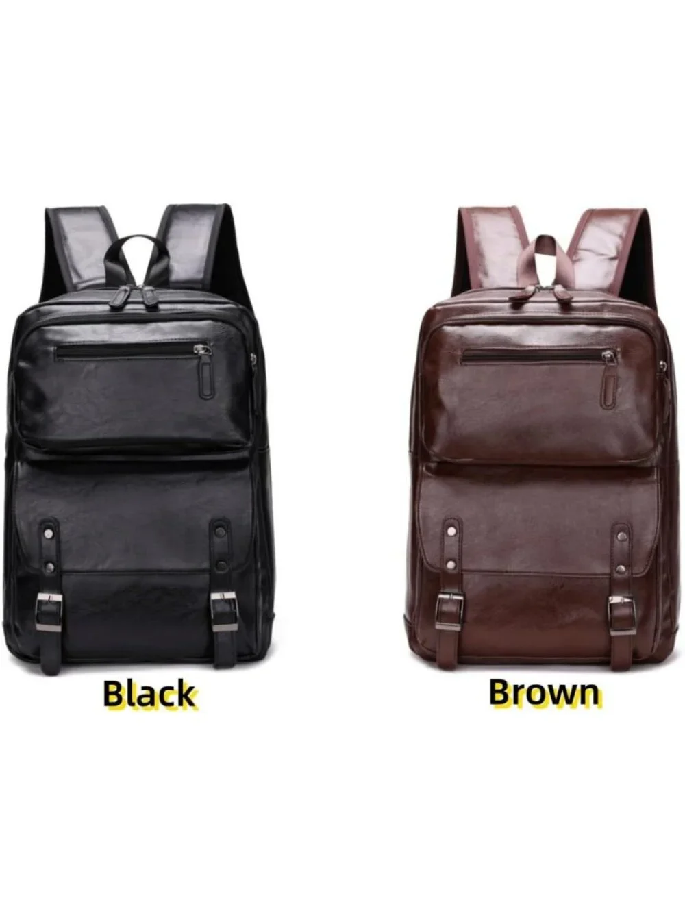 Stylish Casual Leather Laptop Backpack for Men & Women - Daily Commuter Work Bag